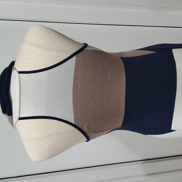 Colorblock Racerback Viscose Dress Small - Picture 7 of 9